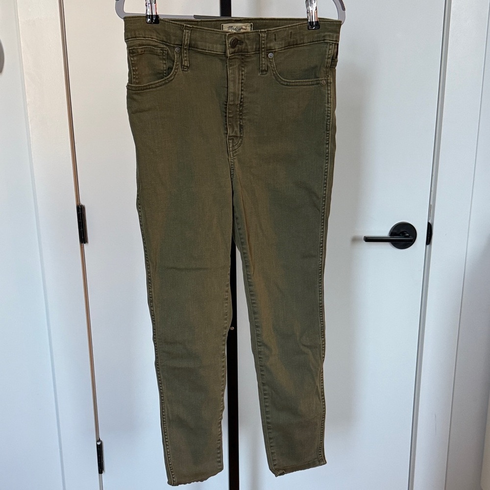 Madewell Olive High Rise Skinny Jeans